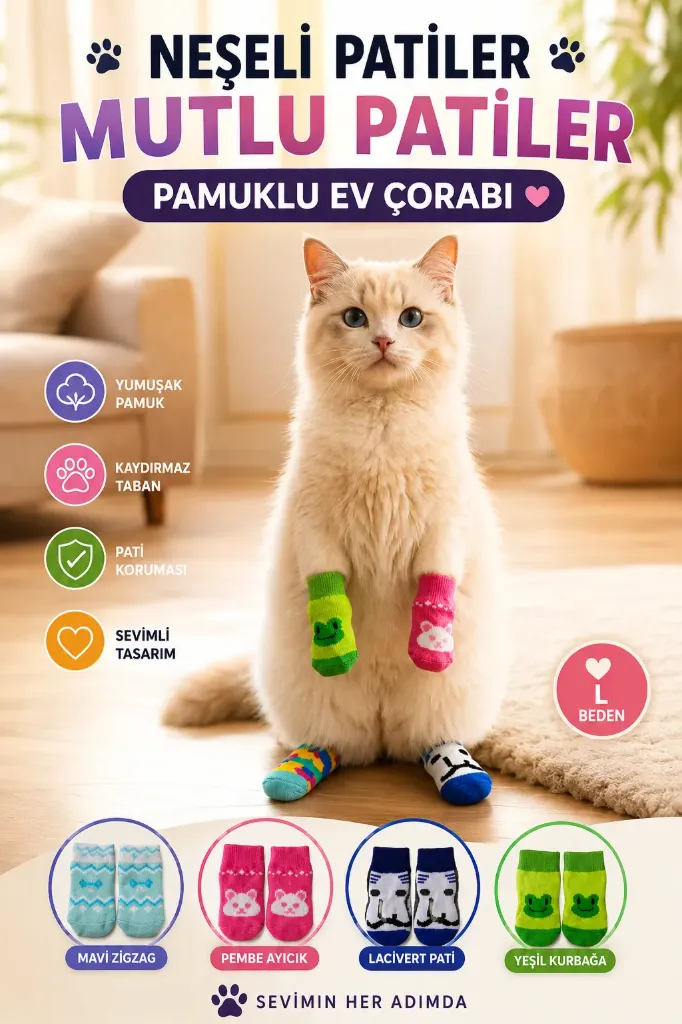 [FBS-0972] Cat Dog Socks Size L *600
