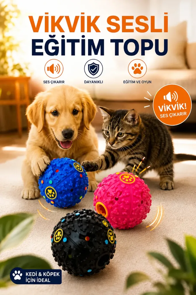 [FBS-1053] Cat Dog Sound Making Ball *240