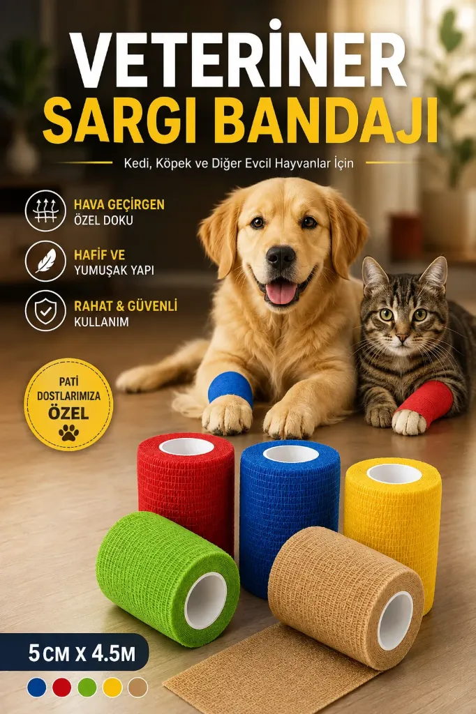 [FBS-991] Kedi Köpek Sargı Bandaj Bant 5x4.5 Metre *288