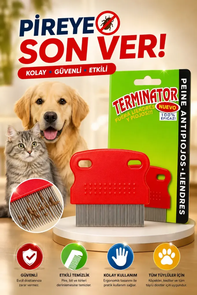 Kedi&Köpek Pire Tarağı Terminator *720