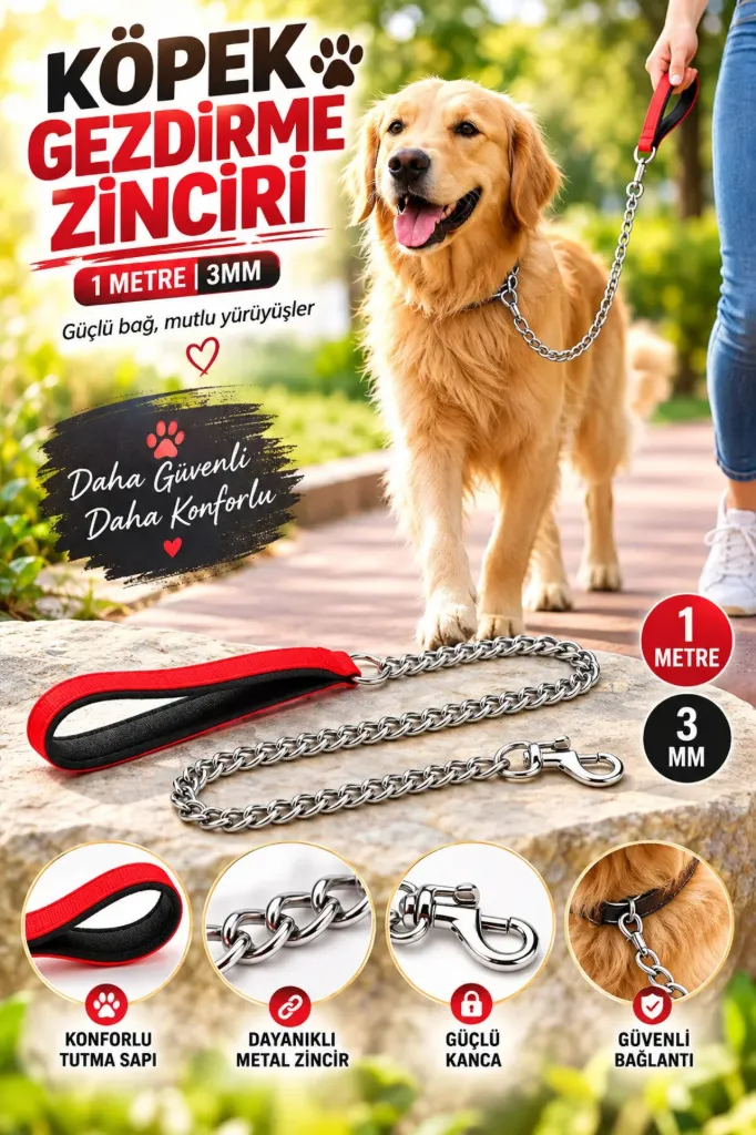 Dog Leash Chain 1 Meter 3mm *120