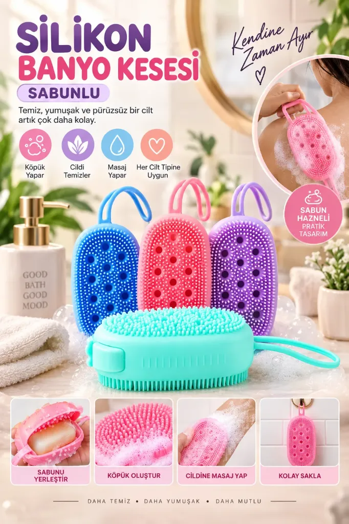 Slikon Banyo Kesesi Kedi Köpek Kesesi *200