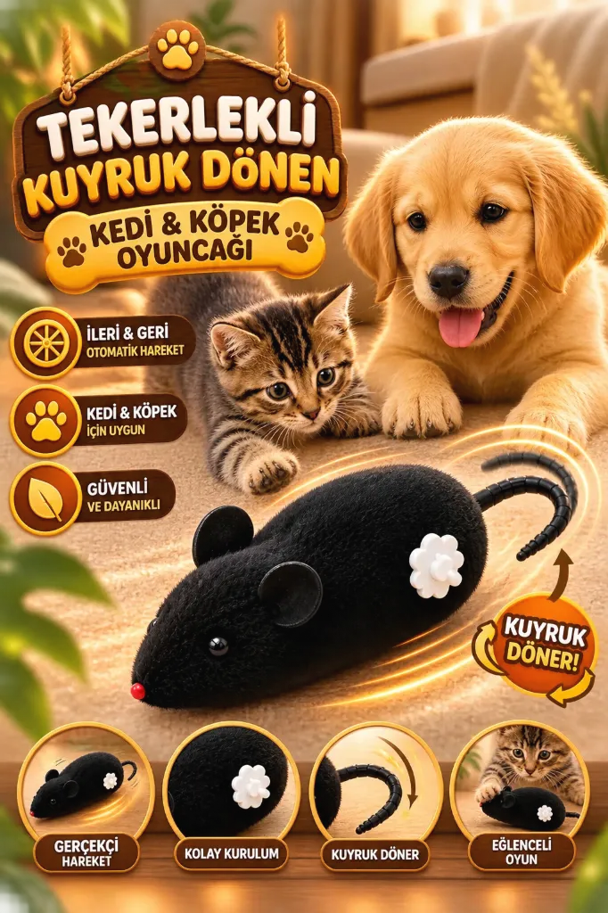 Kedi Oyun Faresi Kurmalı Büyük *576
