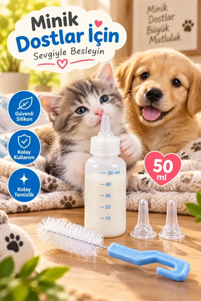 Kedi Köpek Yavru Besleme Biberon *100