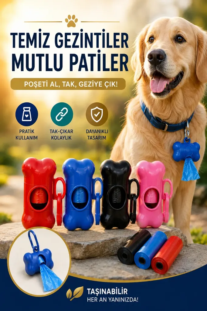 Plastic Cat Dog Poop Bag and Collar Holder Set Poop*240