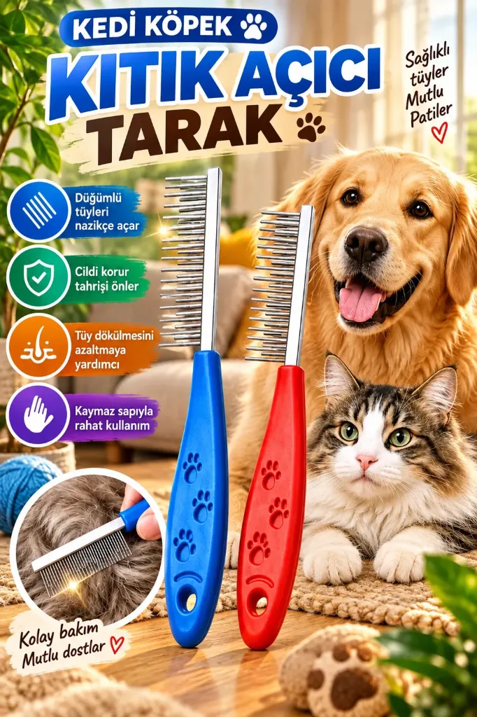 Kedi Köpek Kıtık Açıcı Tarak Küçük *200